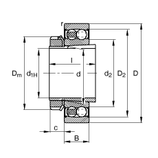 {(dio)S 2205-K-2RS-TVH-C3 + H305, (j) DIN 630  DIN 5415 (bio)(zhn)Ҫߴ, F׺;oɂ(c)ܷ