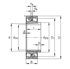 {(dio)ĝLS 23152-K-MB + AH3152G, (j) DIN 635-2 (bio)(zhn)Ҫߴ, F׺ж